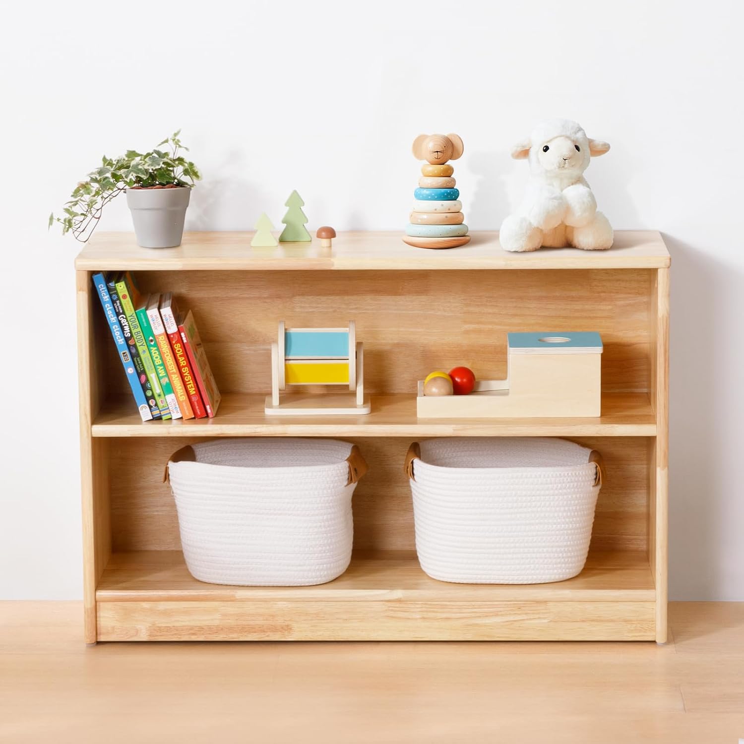 Montessori Shelf Toy - Prateleira Montessori de 2 Níveis para
