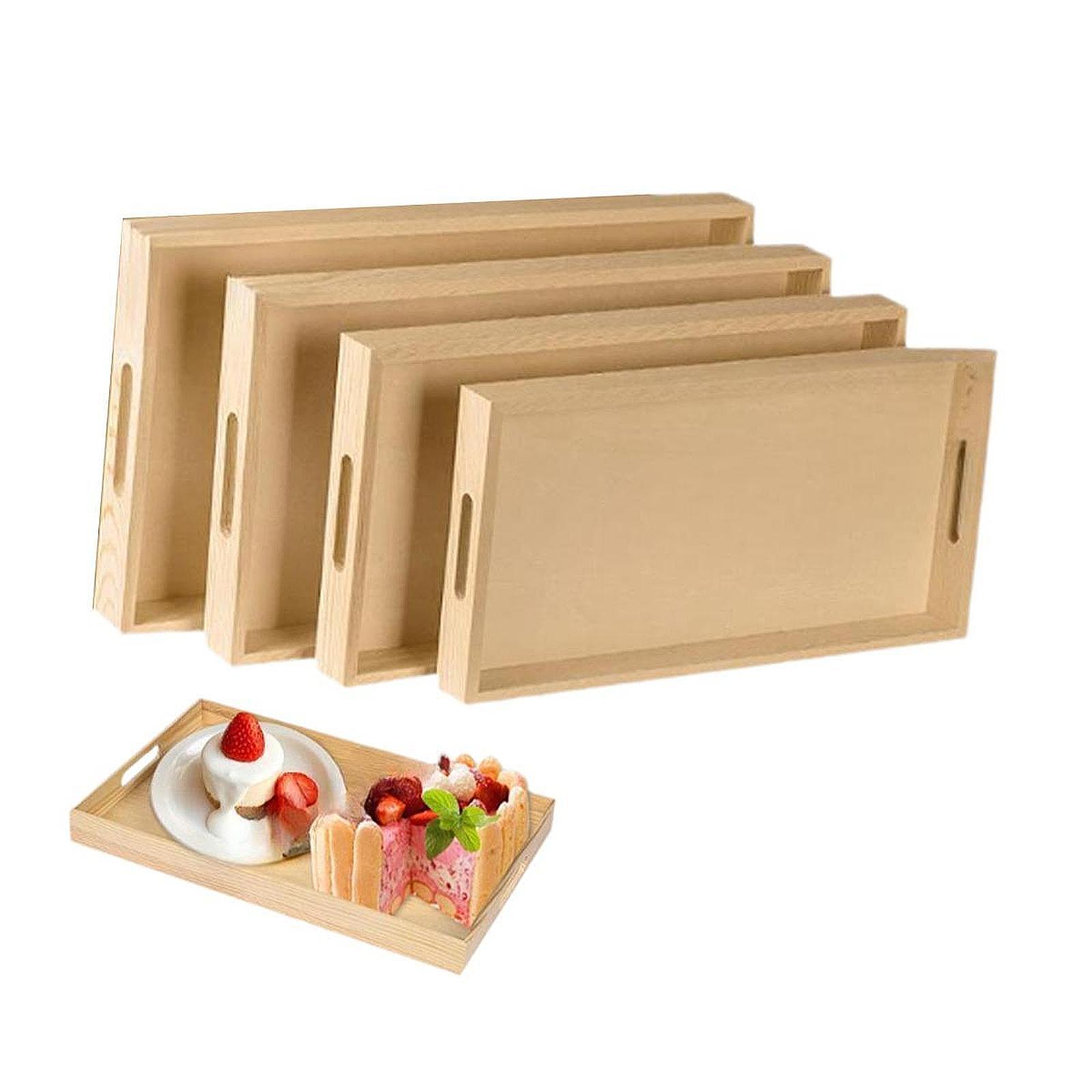 Montessori Shelf Toy - Bandeja montessori de madeira, 4 unidades,