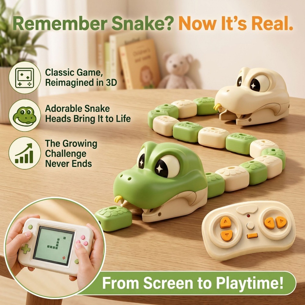 Kids Educational Gadget - Cobra Magnética Controlada Remotamente com Atração