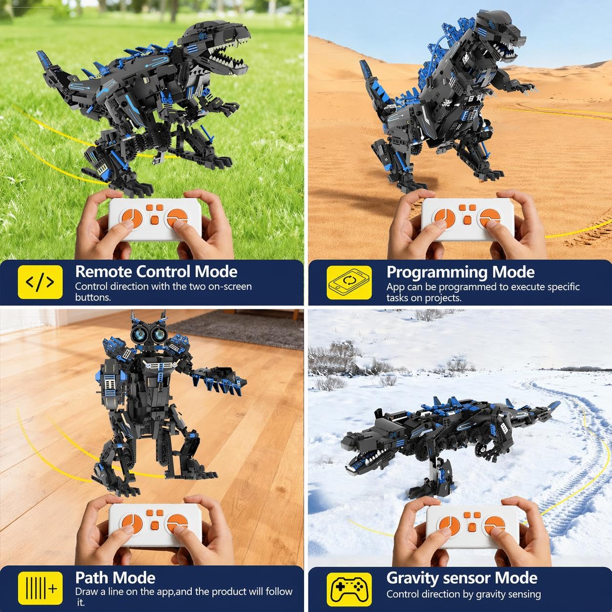 Kit de construção de robô dino - Coding Robot Toy avaliação e preço