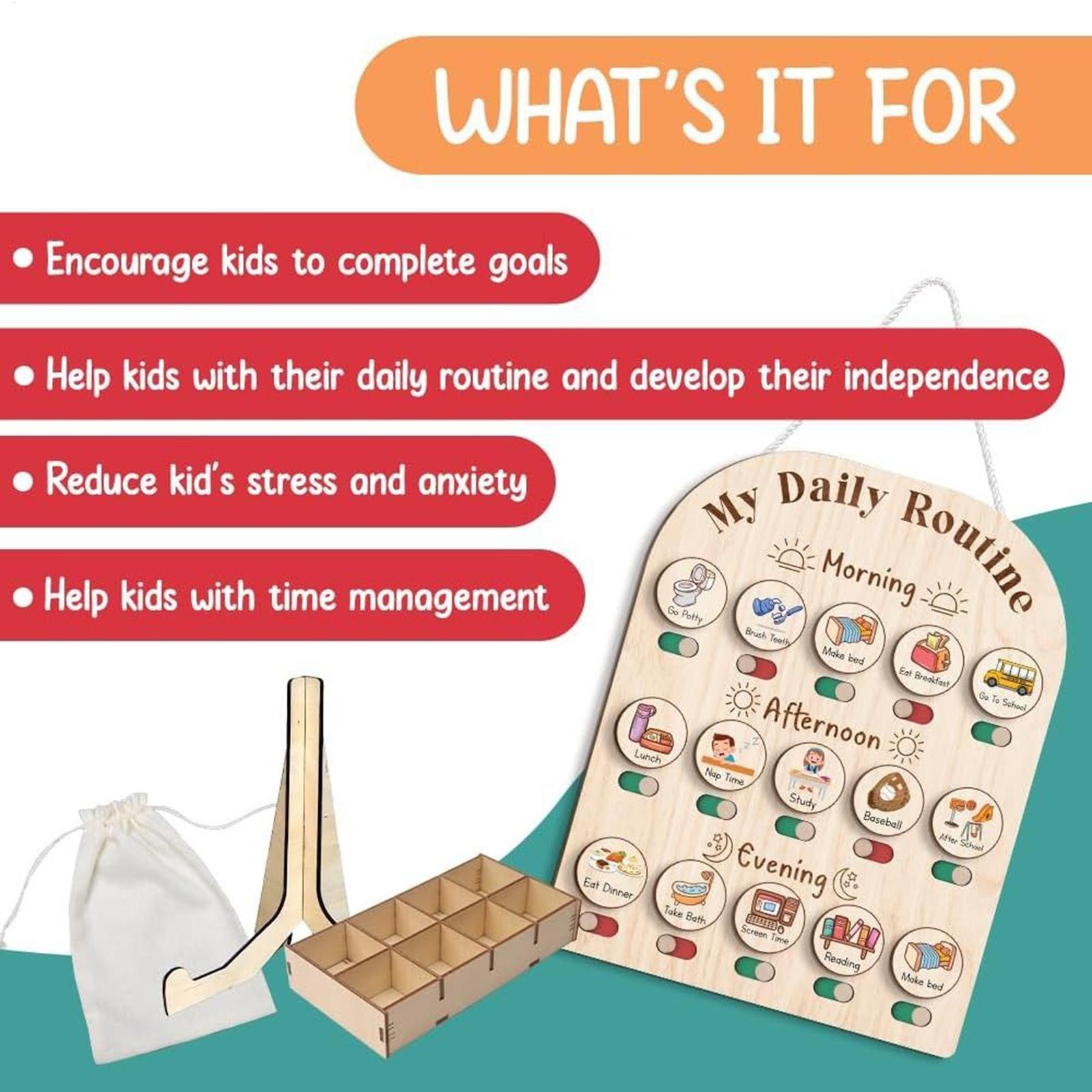 Gráfico de rotina diária para  - Kids Education Planner avaliação e preço