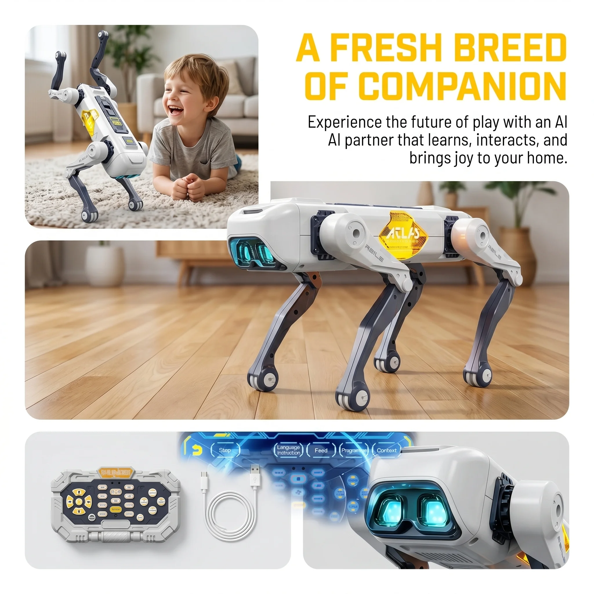 Cão Robô Inteligente com IA, C - Kids Educational Gadget avaliação e preço